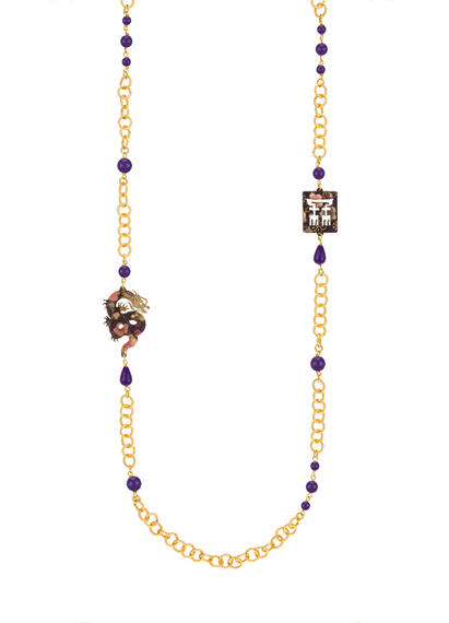 Collana Lebolina Drago Viola - Lebole Maison