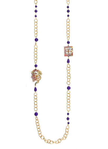 Collana Lebolina Drago Viola - Lebole Maison