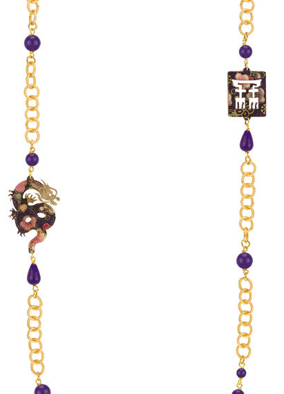 Collana Lebolina Drago Viola - Lebole Maison