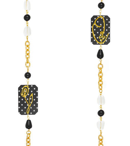 Collana Lebolina Viso E Fiore Pois Nero - Lebole Maison