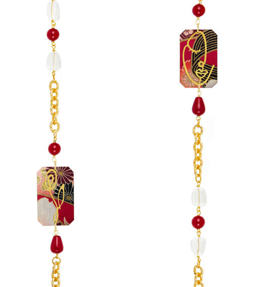 Collana Lebolina Viso E Fiore Rubino - Lebole Maison
