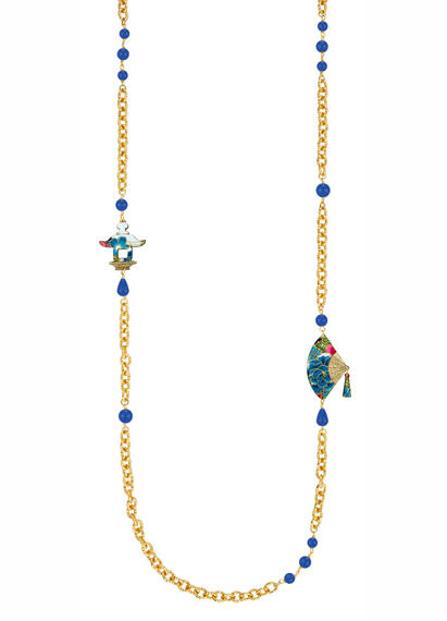 Collana Lebolina Ventaglio Blu - Lebole Maison