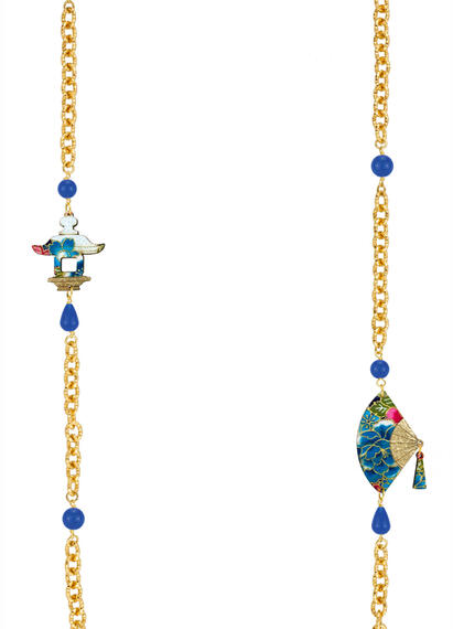 Collana Lebolina Ventaglio Blu - Lebole Maison