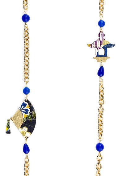 Blue Fan Lebolina Necklace - Lebole Maison