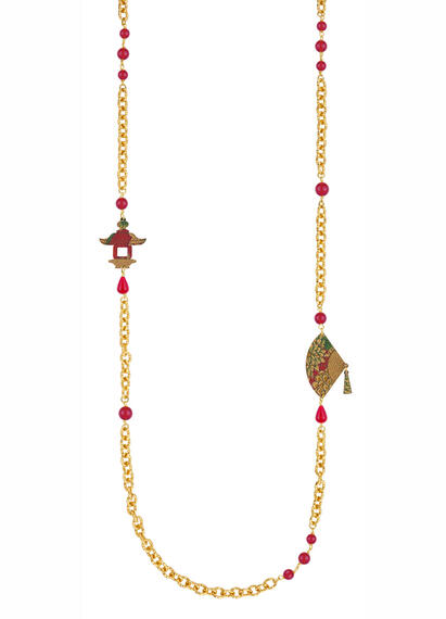 Collana Lebolina Ventaglio Rubino - Lebole Maison