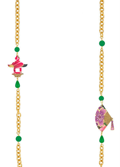 Collana Lebolina Ventaglio Verde - Lebole Maison