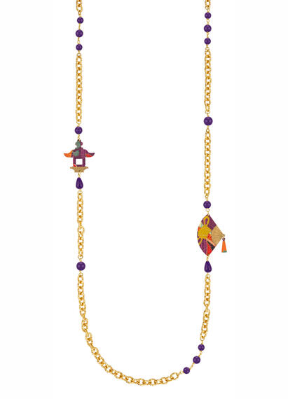 Collana Lebolina Ventaglio Viola - Lebole Maison