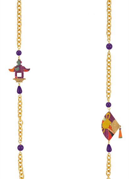 Collana Lebolina Ventaglio Viola - Lebole Maison