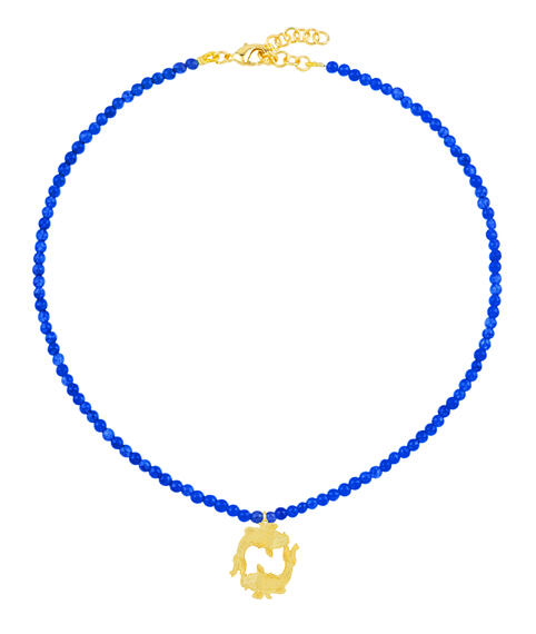Collana Girocollo Carpe Pietre Blu - Lebole Maison