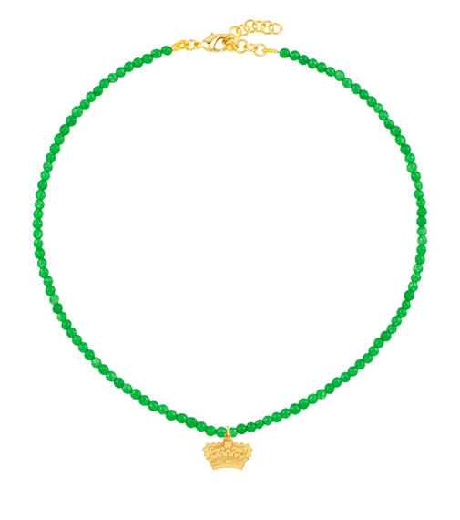 Collana Girocollo Corona Pietre Verde - Lebole Maison