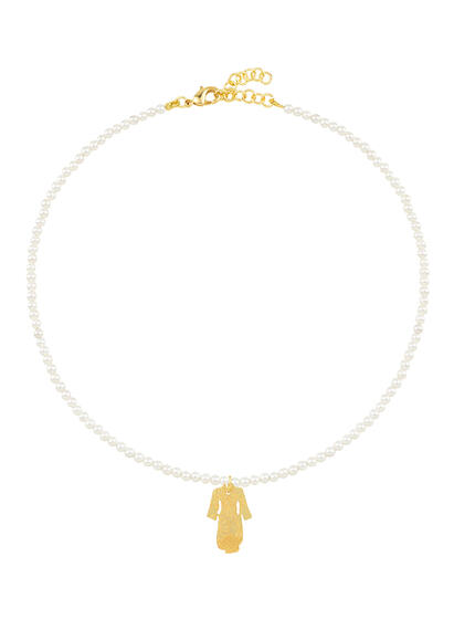 Collana Girocollo Kimono Pietre Perla - Lebole Maison