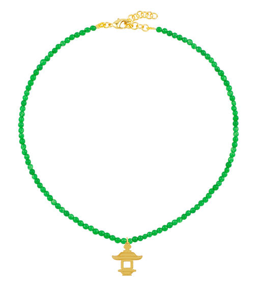 Collana Girocollo Lanterna Pietre Verde - Lebole Maison