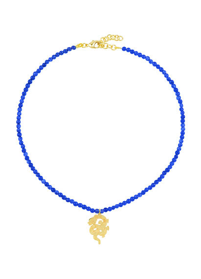 Collana Girocollo Drago Pietre Blu - Lebole Maison