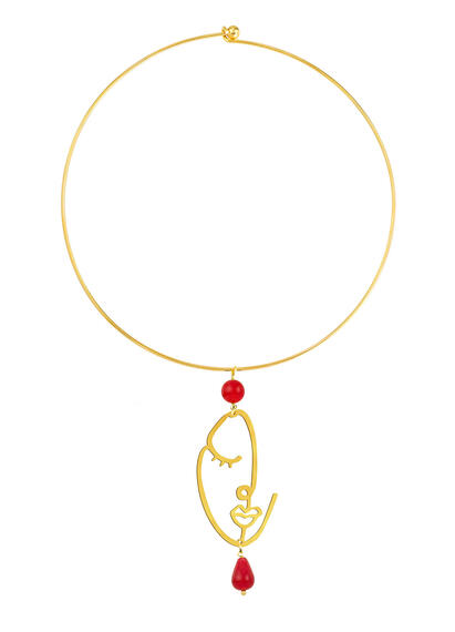 Collana Rigida Viso Oro Rubino - Lebole Maison