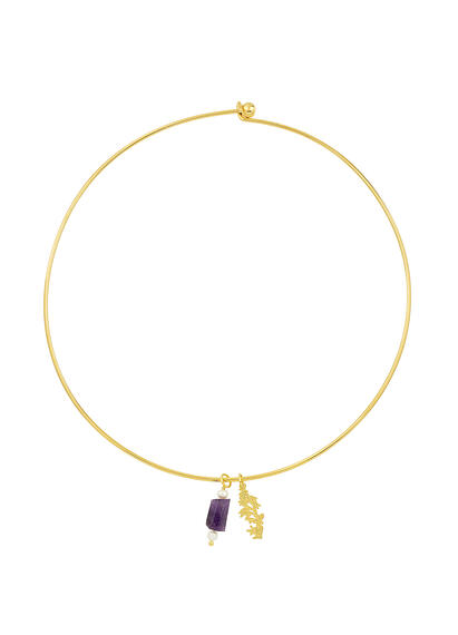 Collana Girocollo Rigida Bamb&ugrave; Viola - Lebole Maison