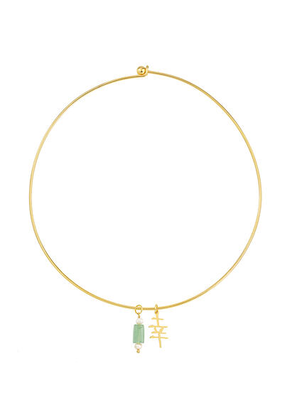 Collana Girocollo Rigida Fortuna Verde - Lebole Maison