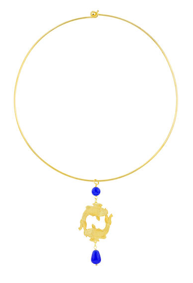 Collana Rigida Carpe Oro Blu - Lebole Maison