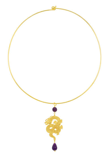 Collana Rigida Drago Oro Grande Viola - Lebole Maison