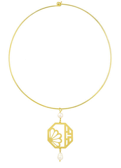 Collana Rigida Fiore Oro Perla - Lebole Maison