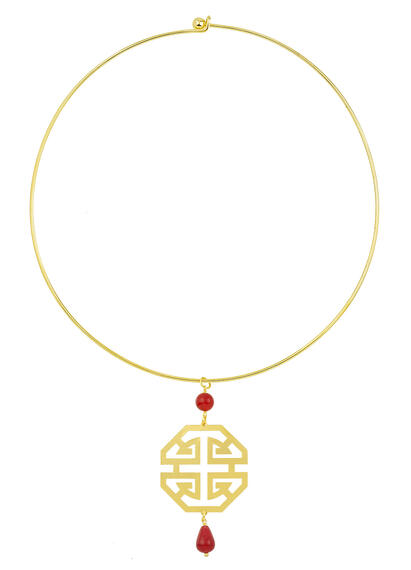 Collana Rigida Fu Oro Rubino - Lebole Maison
