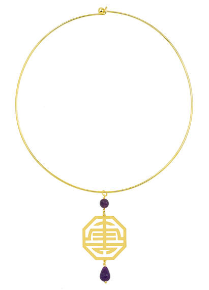 Collana Rigida Shou Oro Viola - Lebole Maison