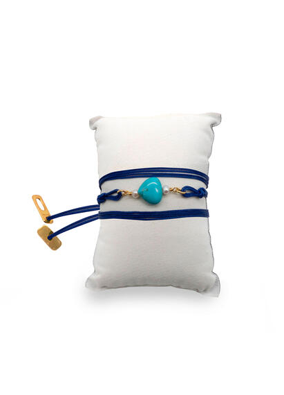 Bracciale Cuore Turchese Azzurro - Lebole Maison