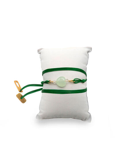 Bracciale Cuore Verde Giada Verde - Lebole Maison