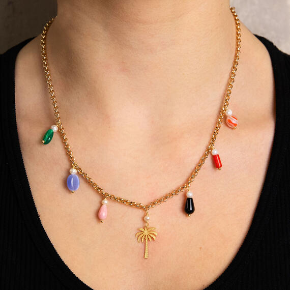 Collana Palma Elementi Colorati - Lebole Maison