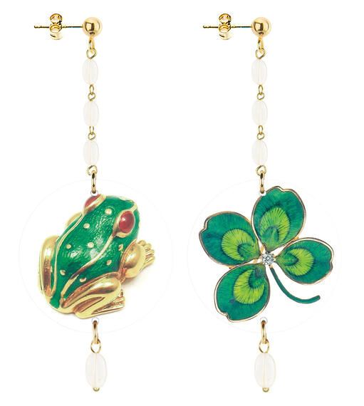 Orecchin Rana Piccolo Lungo Trasparente - Lebole Maison