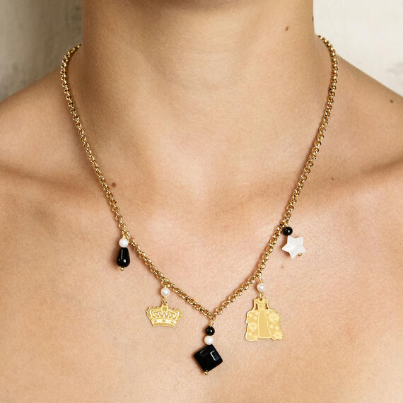 Collana Dama Elementi Nero - Lebole Maison