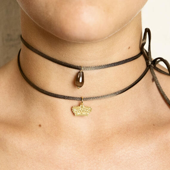 Collana Tessuto Corona Marrone - Lebole Maison