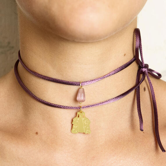 Collana Tessuto Dama Viola - Lebole Maison