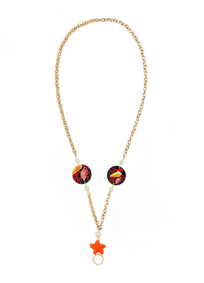 Small Pearl Shell Glasses Chain - Lebole Maison