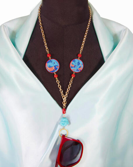 Catena Per Occhiali Carpe Piccolo Rubino - Lebole Maison