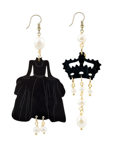 Dama Plex Large Pearl Earrings - Lebole Maison