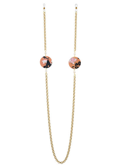 Catena Per Occhiali Fiore Bianco Piccolo Perla - Lebole Maison