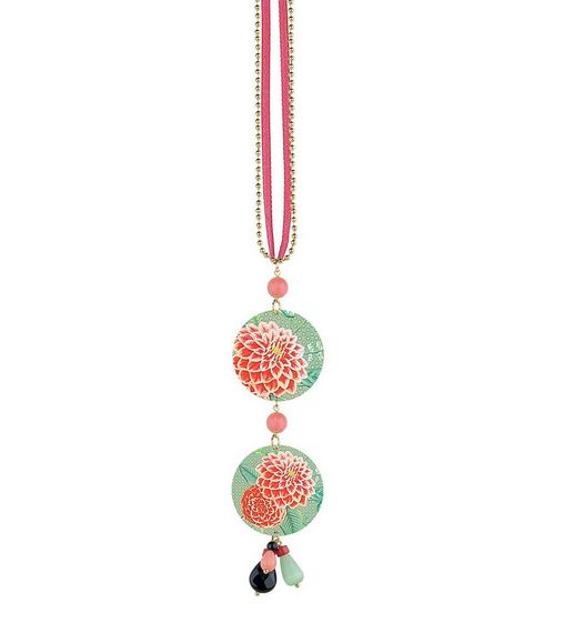 Collana Fiore Rubino Rosa - Lebole Maison