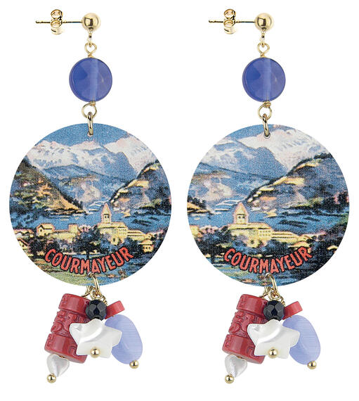 Orecchini Courmayeur Classico Azzurro - Lebole Maison