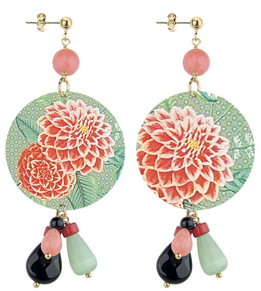 Orecchini Fiore Rubino Classico Rosa - Lebole Maison