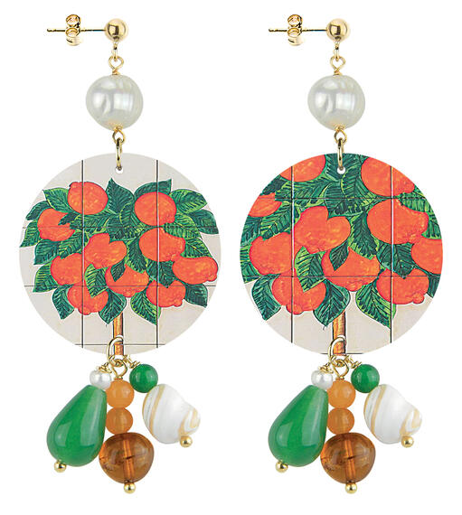 Orecchini Arance Classico Perla - Lebole Maison