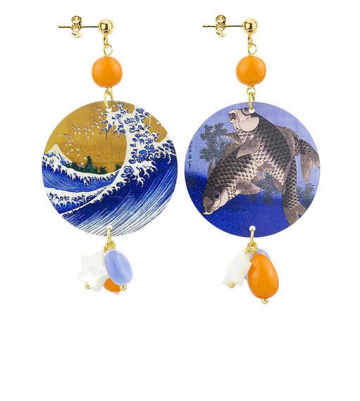 Orecchini Onda Classico Arancione - Lebole Maison