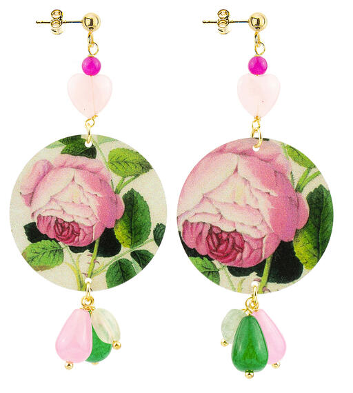 Orecchini Fiore Rosa Classico Fucsia - Lebole Maison