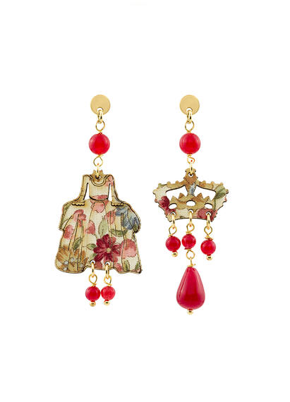 Dama Earrings Mini Red - Lebole Maison