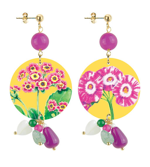 Orecchini Fiori Rosa Piccolo Fucsia - Lebole Maison