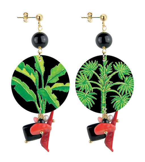 Orecchini Palma Piccolo Nero - Lebole Maison