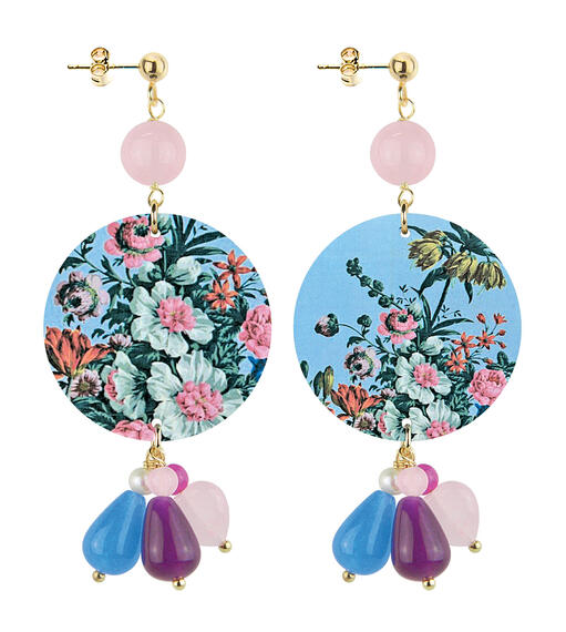 Orecchini Fiori Piccolo Rosa - Lebole Maison