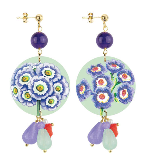 Orecchini Fiori Piccolo Viola - Lebole Maison