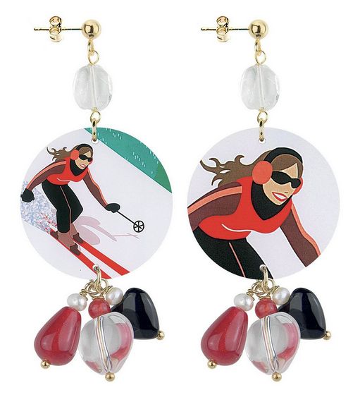 Orecchini Donna Con Sci Piccolo Trasparente - Lebole Maison