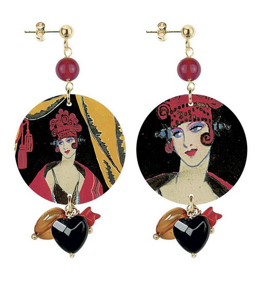 Orecchini Belle Epoque Piccolo Rubino - Lebole Maison