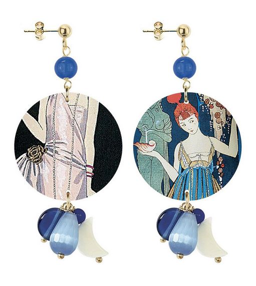 Orecchini Belle Epoque Piccolo Blu - Lebole Maison